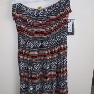 Multi colored midi tube dress